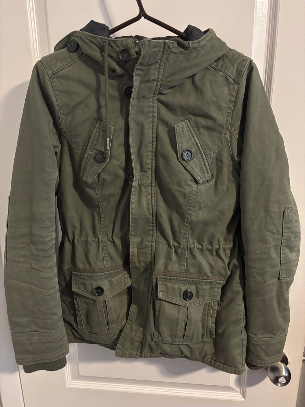 Triple Five Soul Olive Hooded Military Field Parka